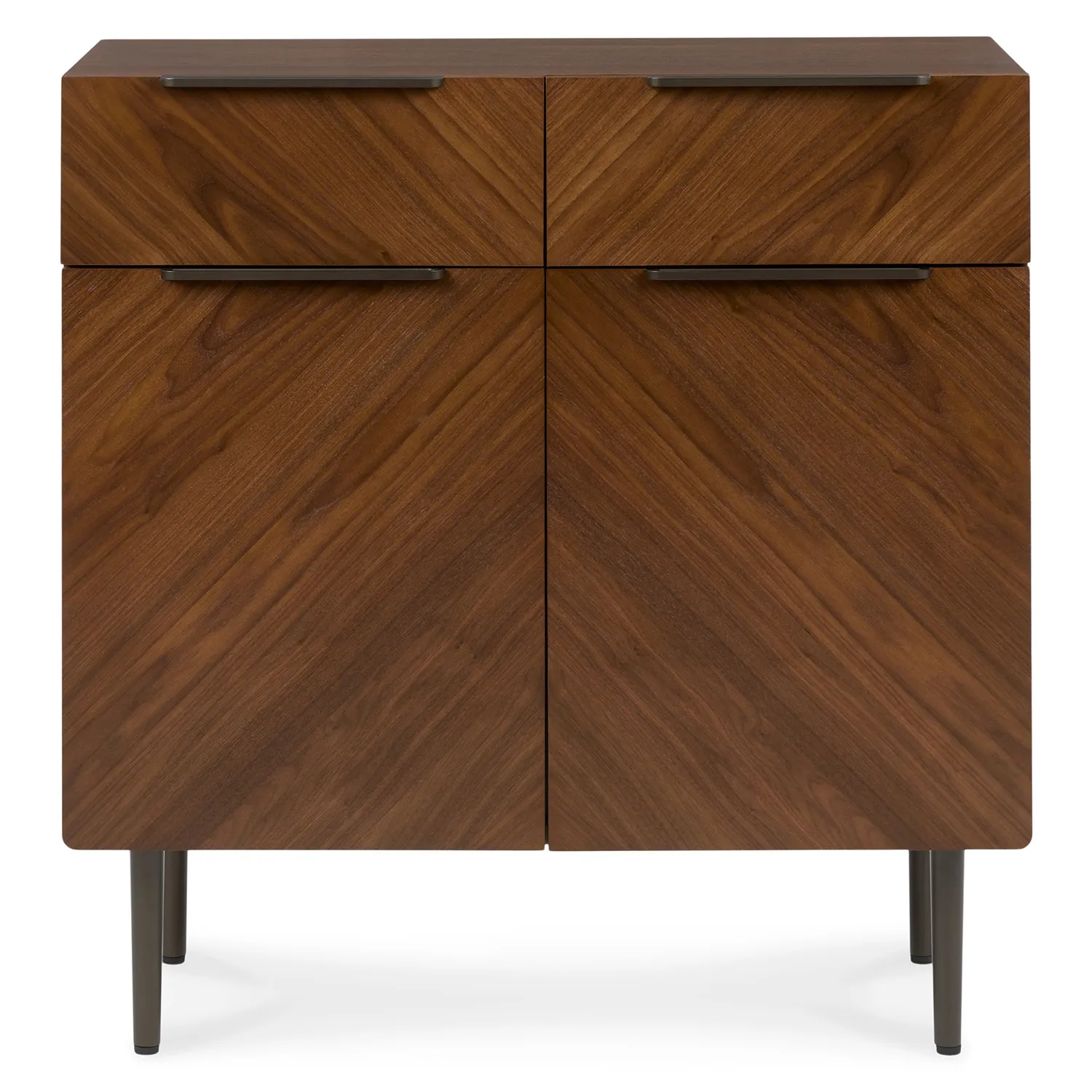 Mysen 35.5_ Glass Cabinet - Walnut - Image 5