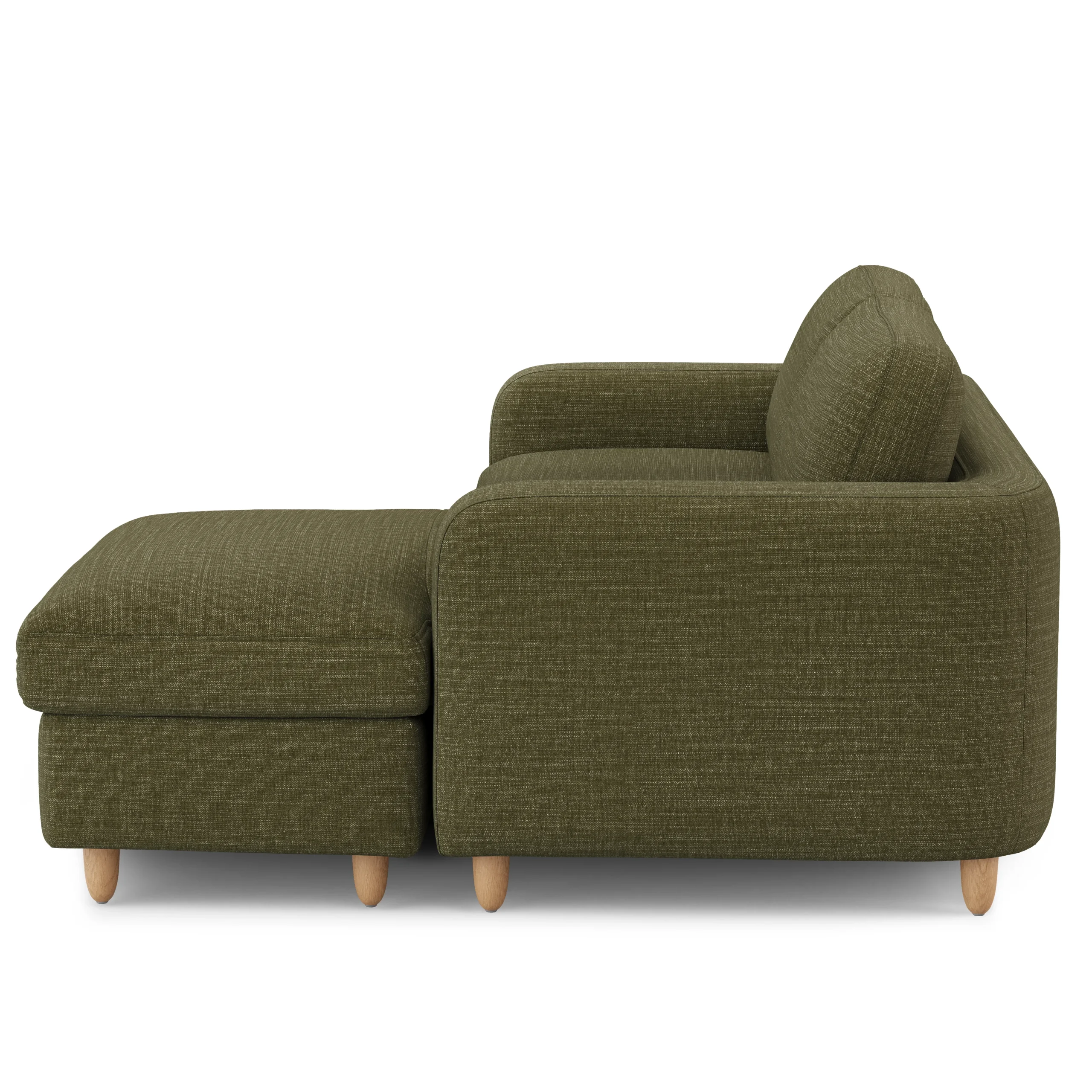 Vati 80_ Right Storage Sectional -  Natural Oak and Napa Moss - Image 6