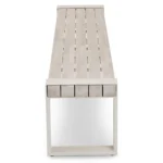 Lubek 84.5_ Outdoor Bench - Byron Gray