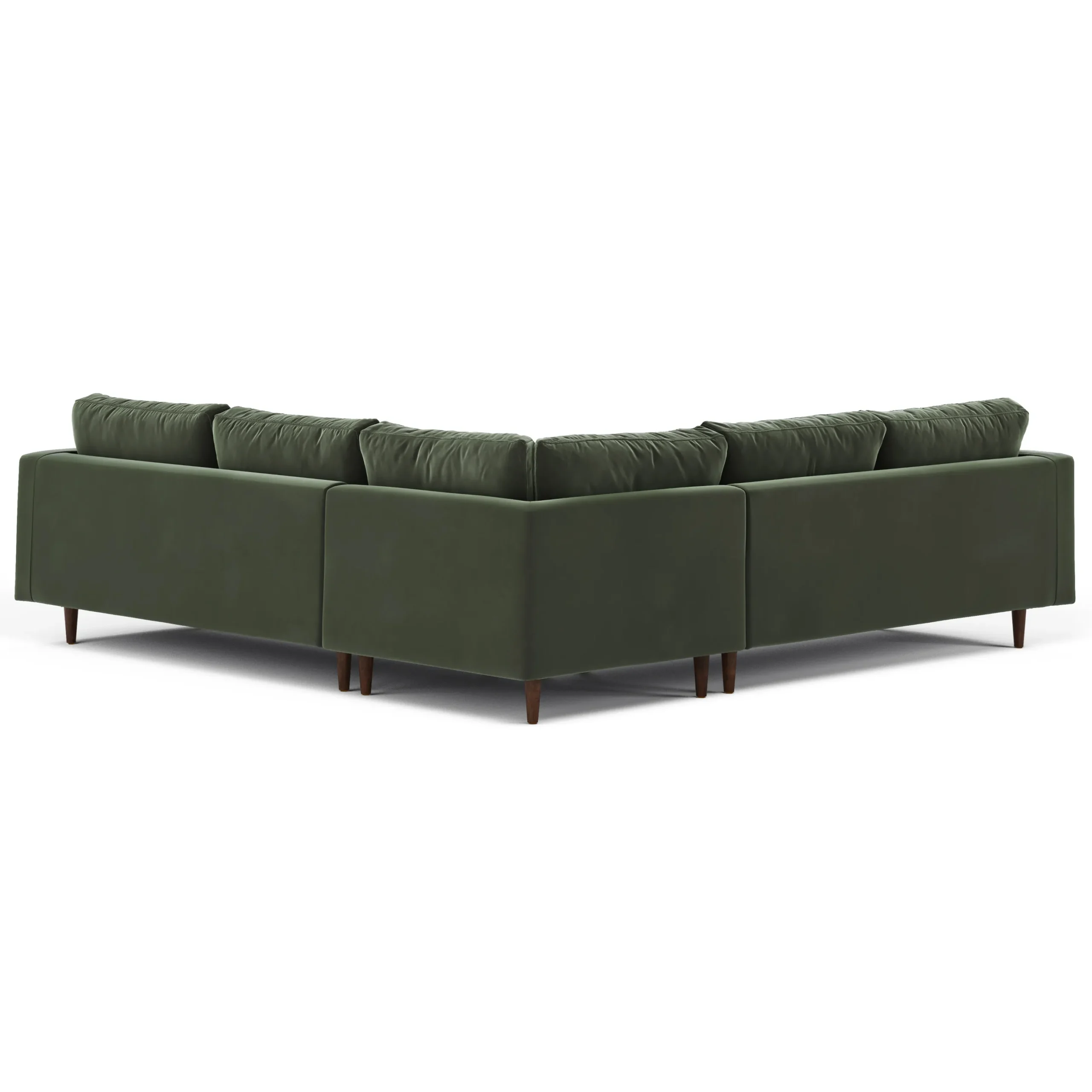 Sven 107_ Tufted Velvet Corner Sectional - Plush Pacific Green - Image 5