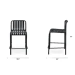 Sarek Outdoor Stackable Counter Stool - Black