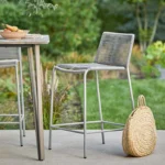 Zina Outdoor Counter Stool - Heathered Gray