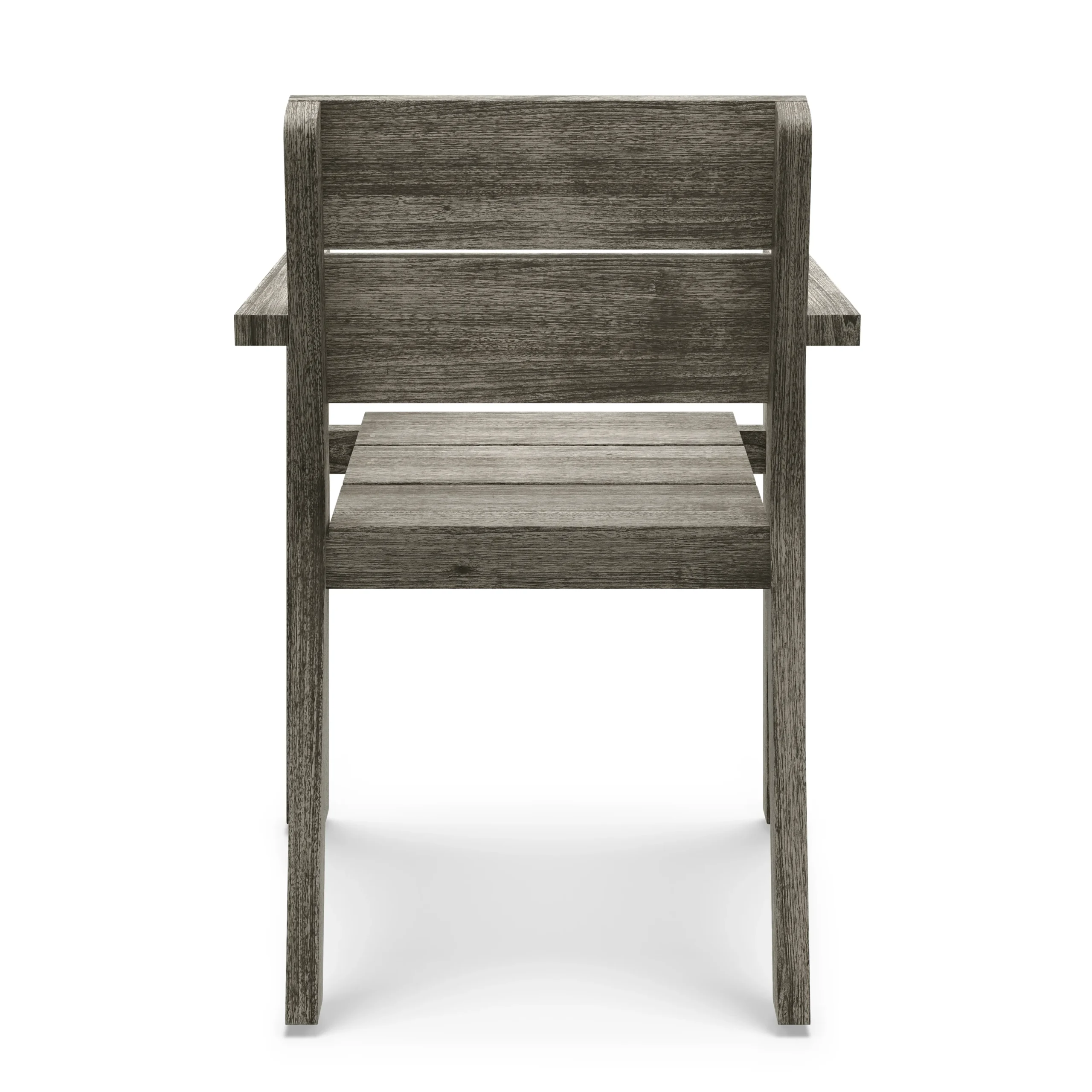 Lyle Outdoor Stackable Dining Armchair - Weathered Acacia - Image 12
