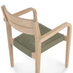 Reyes Outdoor Stackable Dining Armchair - Sun-Bleached Gray