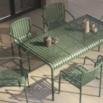 Sarek Outdoor Stackable Dining Armchair - Khaki Green