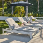 Eleya 78_ Outdoor Chaise Lounge - Cera Gray