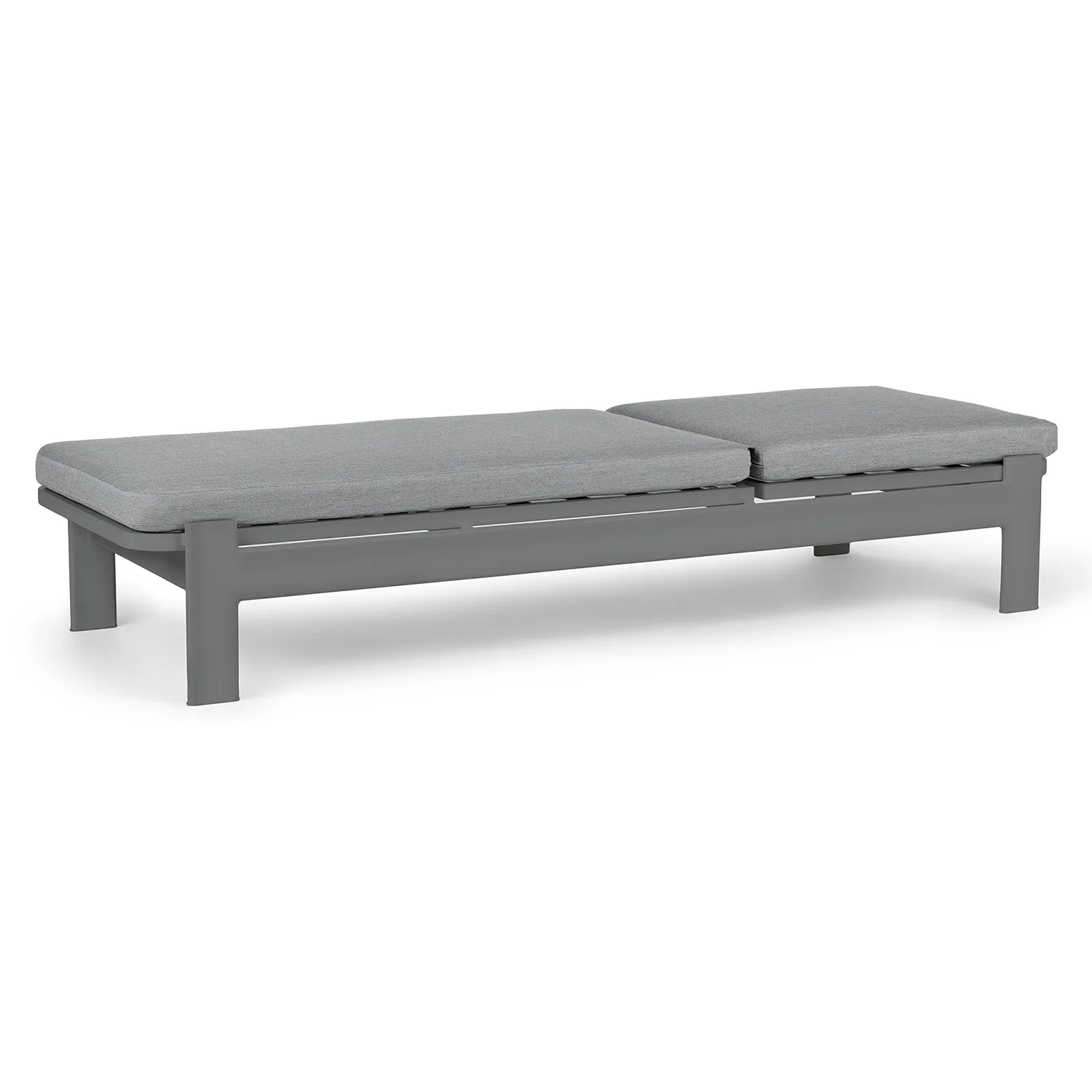 Eleya 78_ Outdoor Chaise Lounge - Stega Gray - Image 3