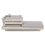 Lubek 69.25_ Outdoor Low Left Chaise Lounge - Beach Sand