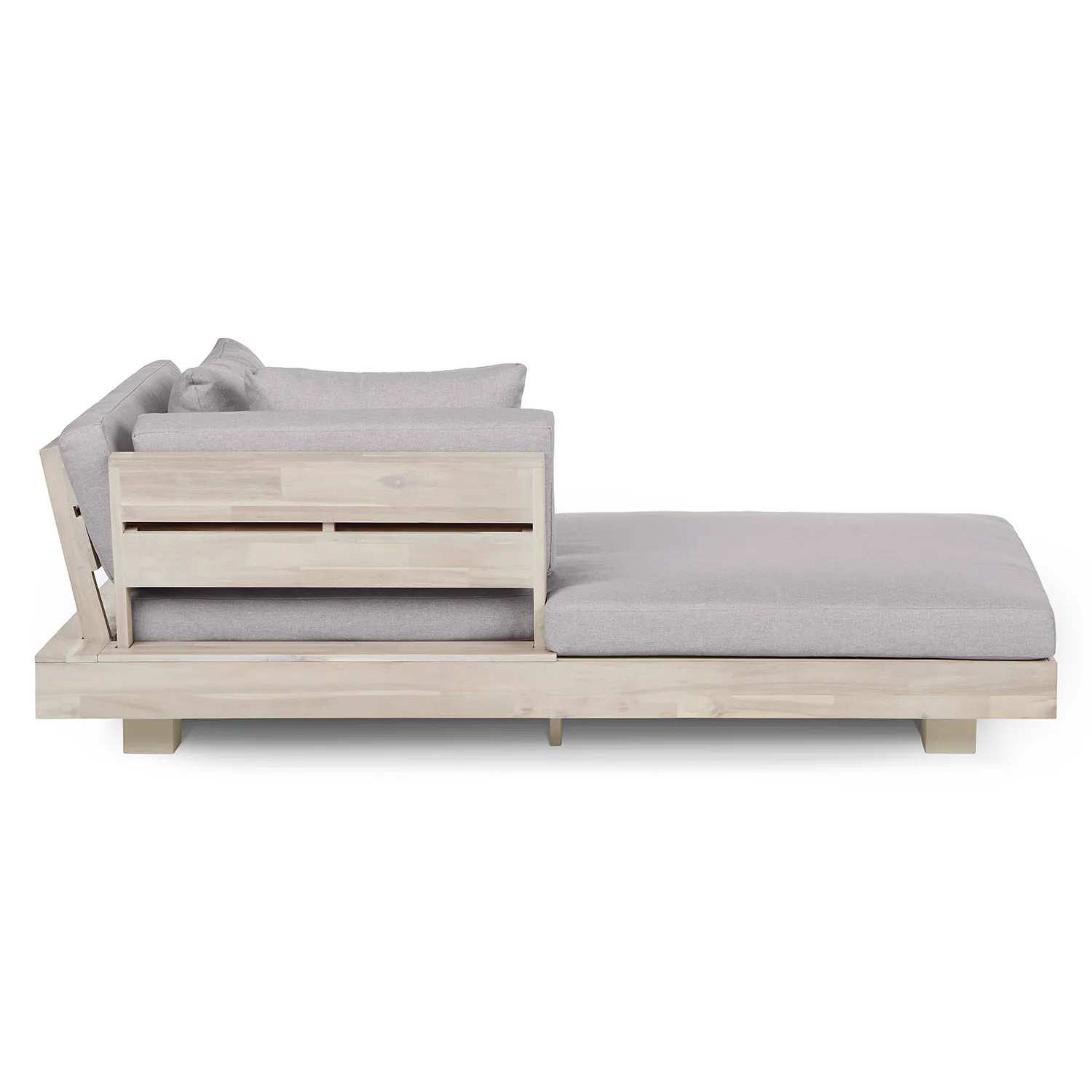 Lubek 69.25_ Outdoor Low Left Chaise Lounge - Beach Sand - Image 3