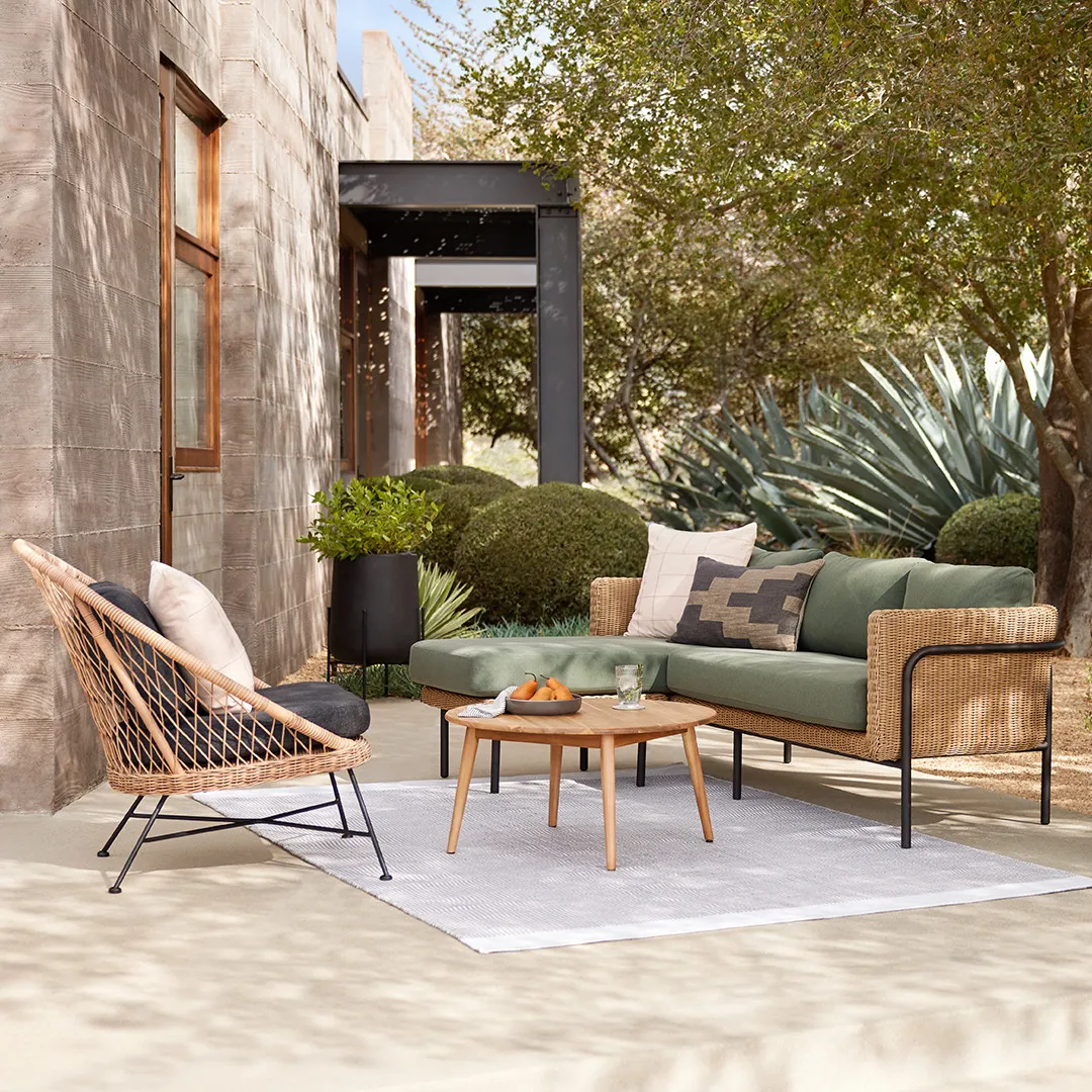 Aby 88_ Outdoor Reversible Sectional - Dravite Green - Image 14