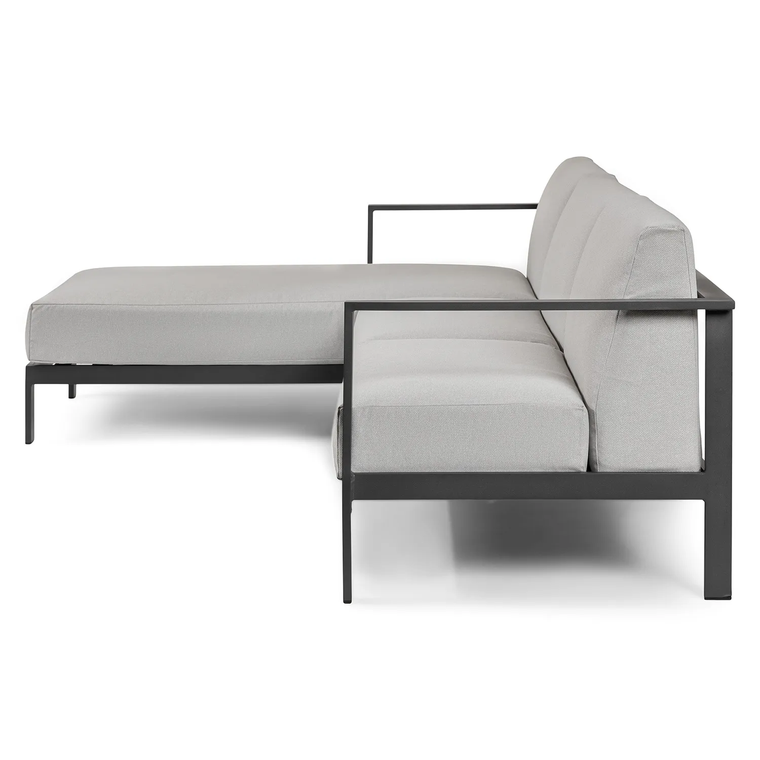 Burkel 105_ Outdoor Left Sectional - Cloudy Gray - Image 8