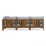 Cove 102.75_ Outdoor Armless Modular Sectional - Basket Gray