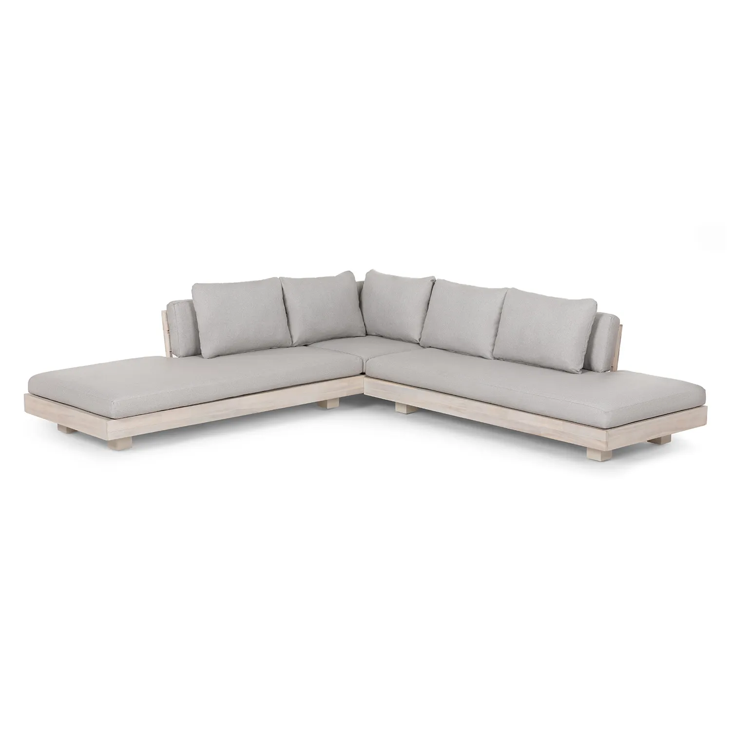Lubek 100.5_ Outdoor Low Corner Sectional - Beach Sand - Image 2