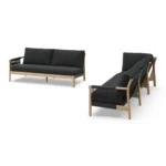 Rosa 110_ Outdoor Corner Sectional - Dravite Black