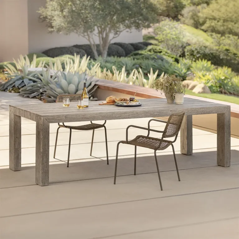 Atica 98_ Outdoor Dining Table - Washed Acacia