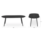 Ballo 78.5_ Outdoor Dining Table - Black