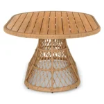 Calliope 78.75_ Outdoor Dining Table  - Wicker