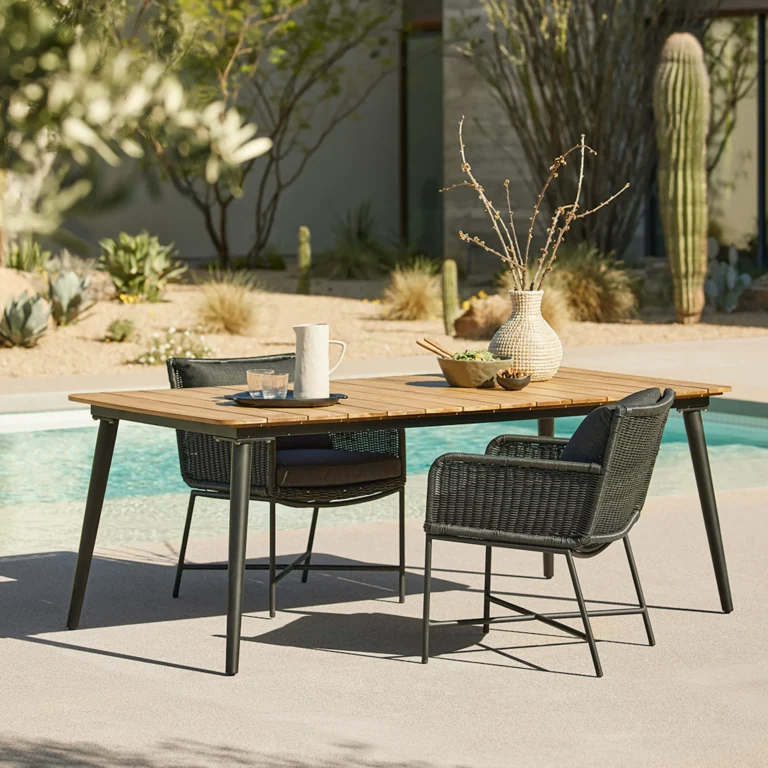 Latta 78.5_ Outdoor Dining Table - Slate Gray