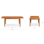 Marol 59_ - 78_ Outdoor Extendable Dining Table - Bronze Teak
