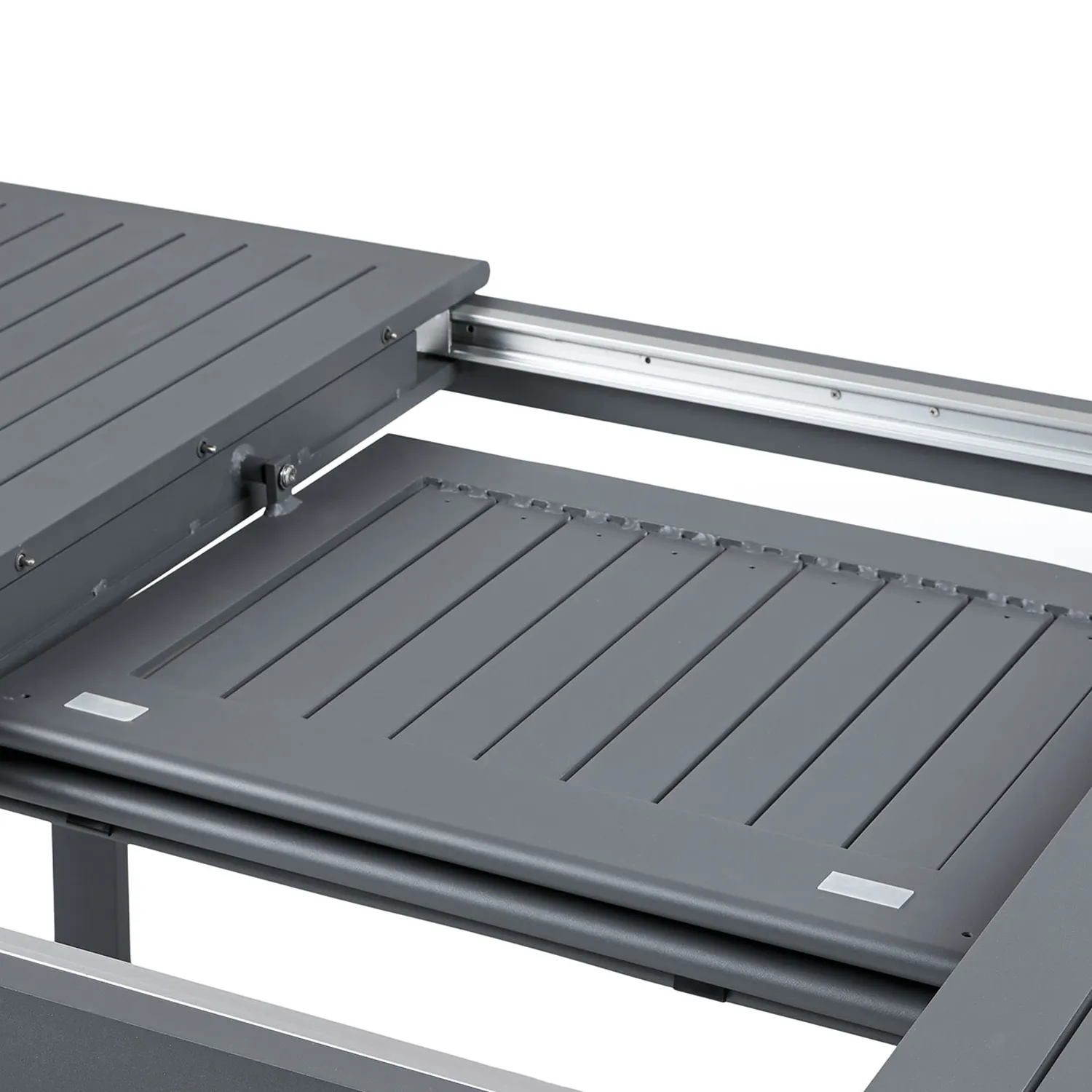 Ofer 56.5_ - 80.5_ Outdoor Extendable Dining Table - Dark Gray - Image 8