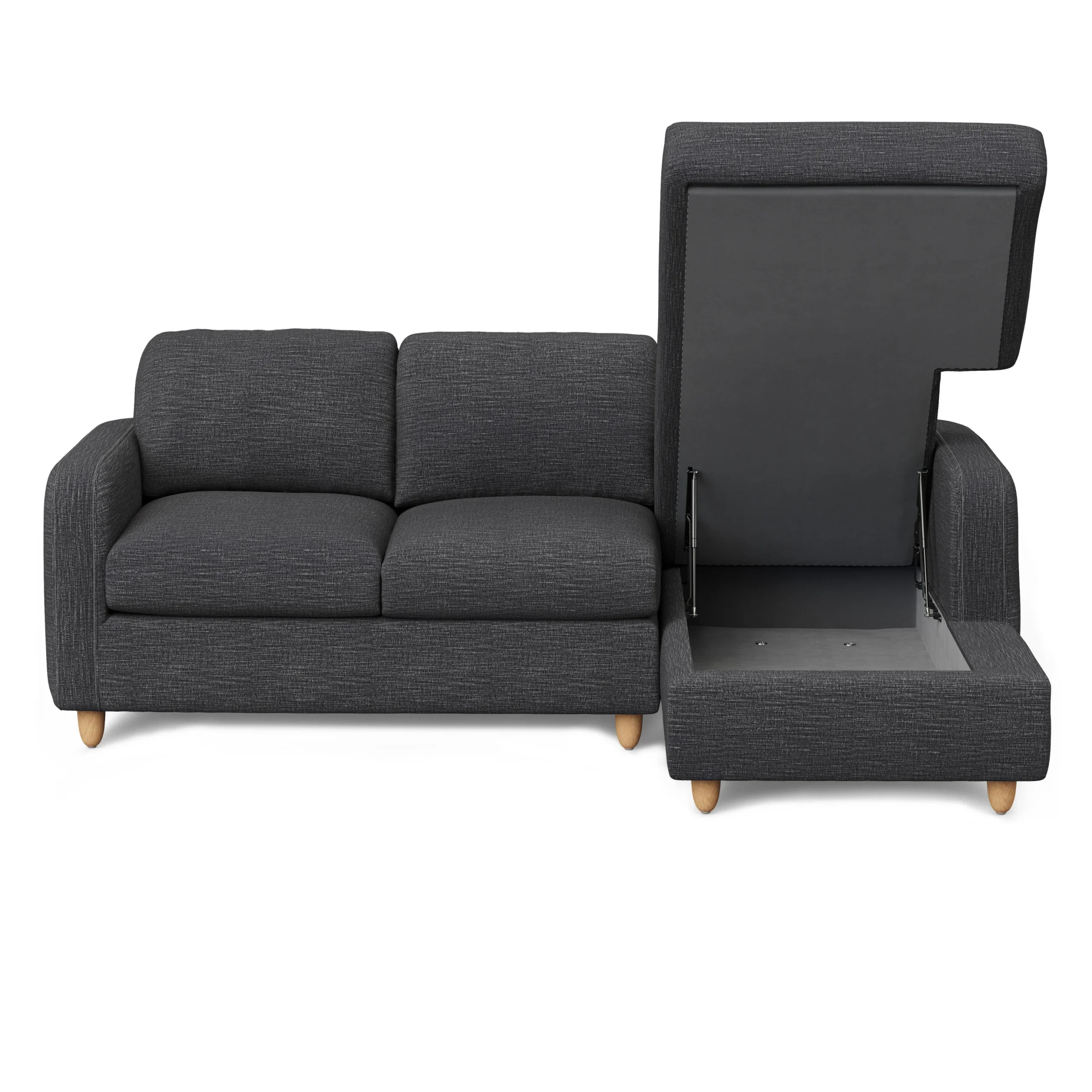 Vati 90.5_ Right Storage Sectional - Napa Charcoal - Image 7