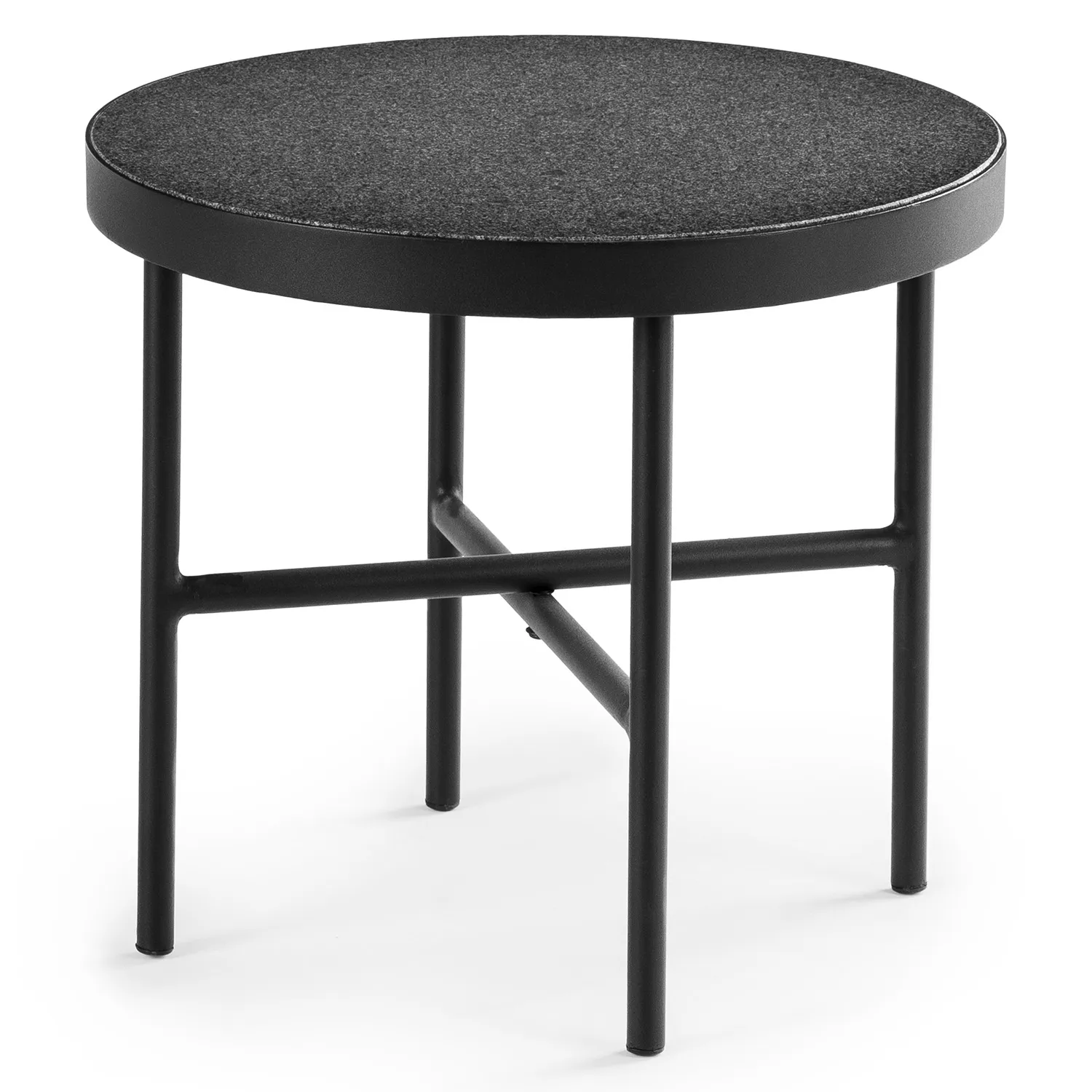 Gera Outdoor Small Side Table - Black Granite - Image 4