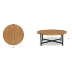 Haskel 40" Outdoor Coffee Table - Shield Teak
