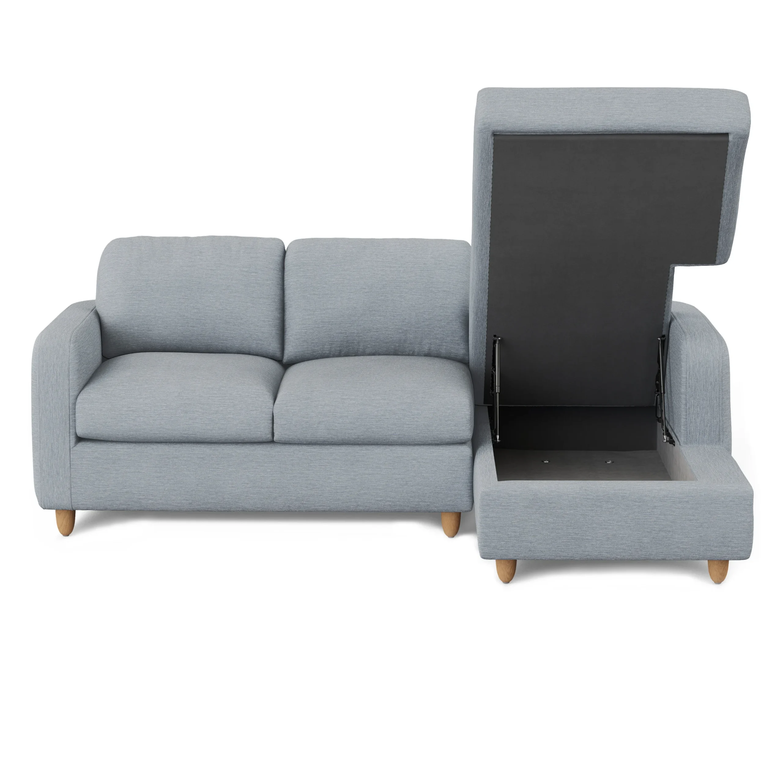 Vati 90.5_ Right Storage Sectional - Silver Light Blue - Image 11