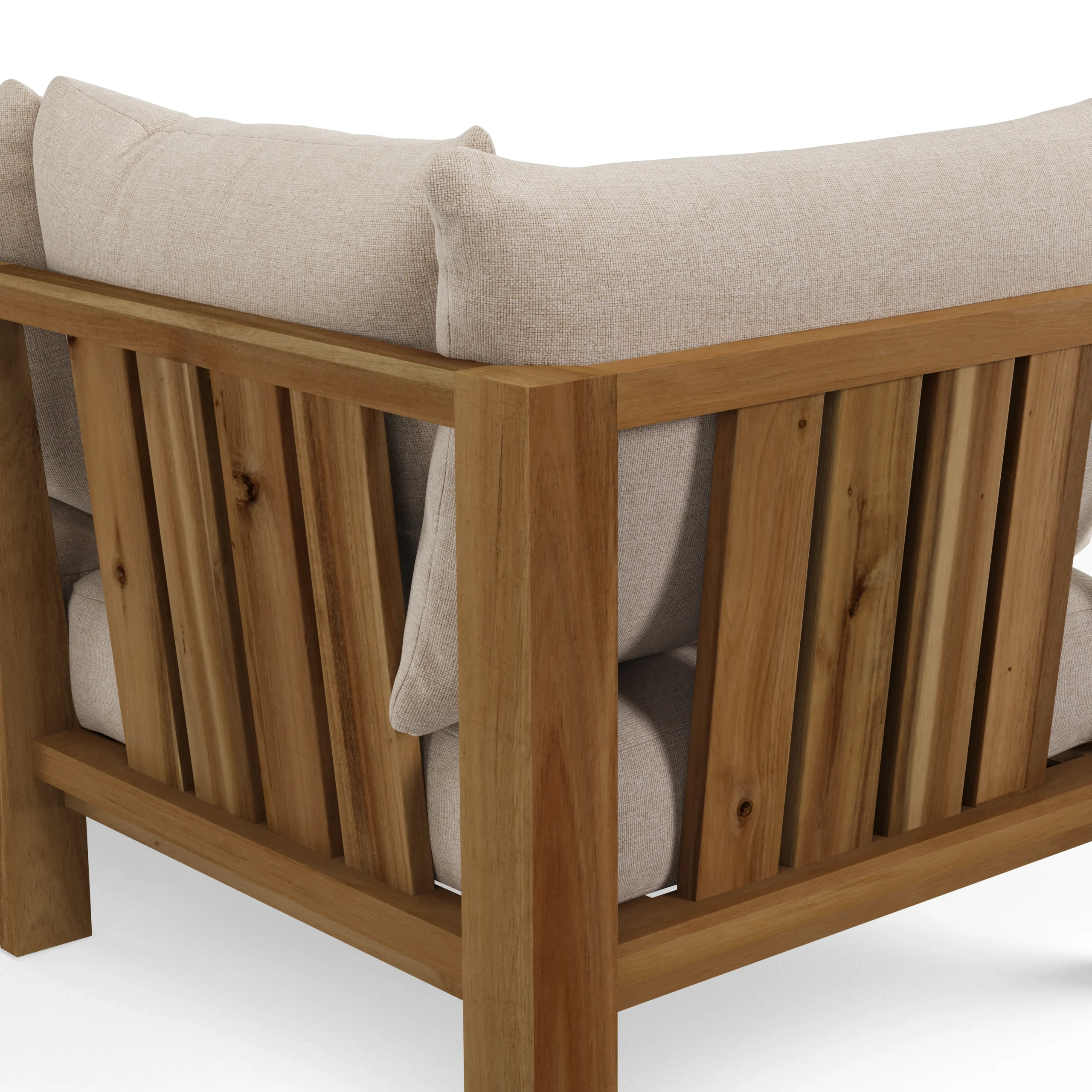 Cove 68.5_ Outdoor Modular Loveseat - Basket Beige - Image 10