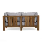Cove 68.5_ Outdoor Modular Loveseat - Basket Gray