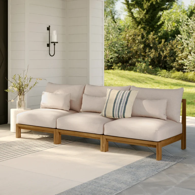 Cove 102.75_ Outdoor Armless Modular Sofa - Basket Beige