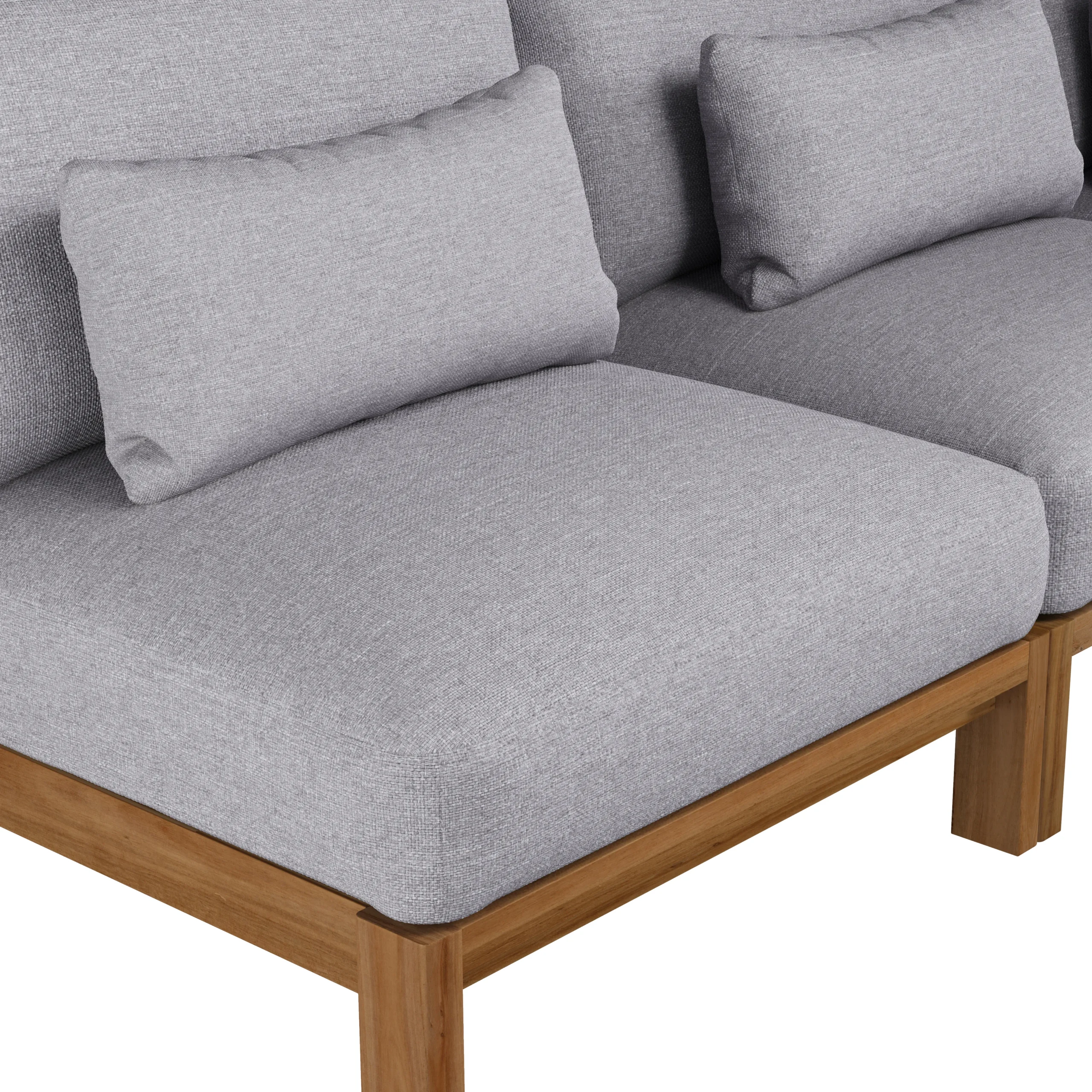 Cove 102.75_ Outdoor Armless Modular Sofa - Basket Gray - Image 10