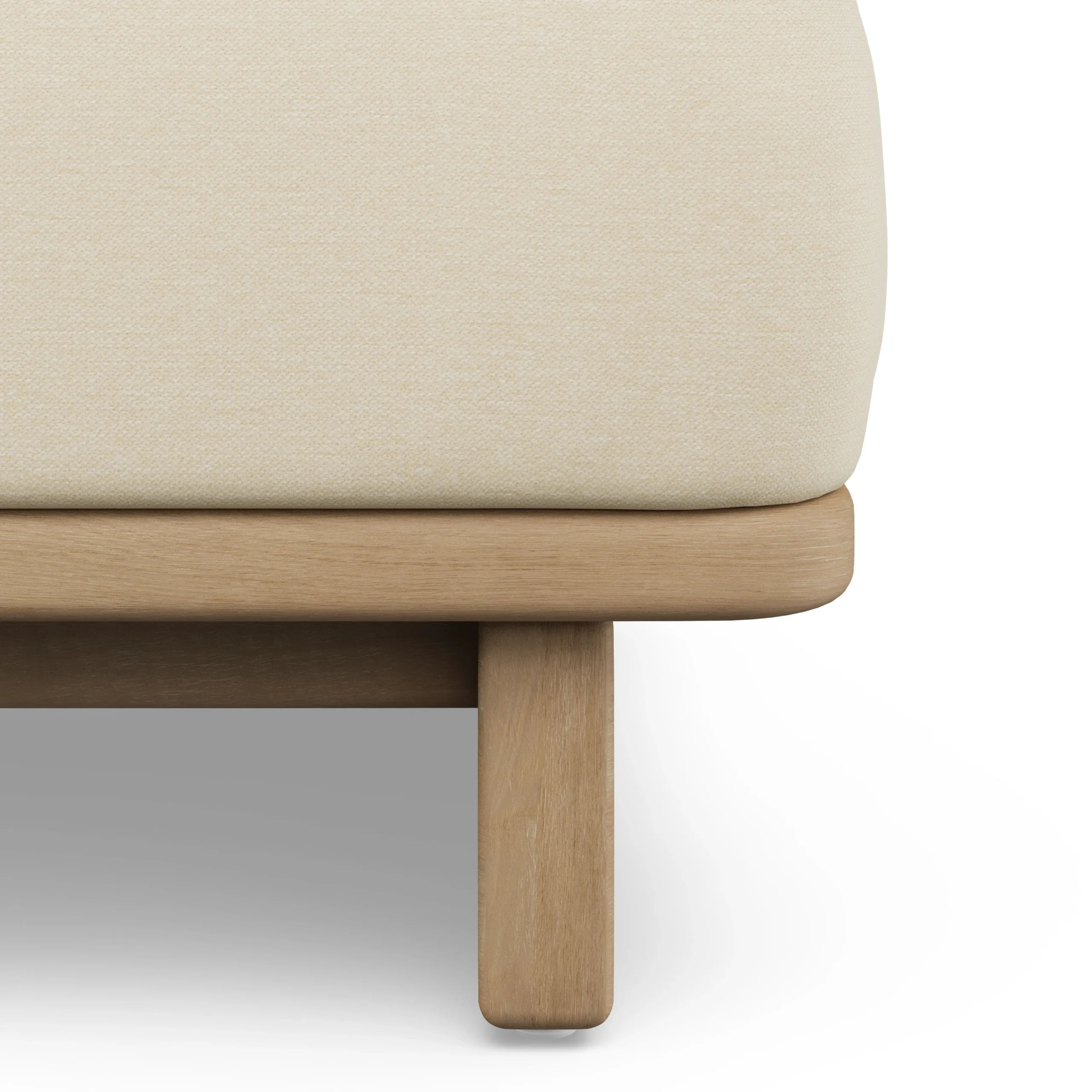 Daphne 68_ Outdoor Armless Modular Loveseat - Dravite Ivory - Image 6