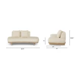 Daphne 80.5_ Outdoor Sofa - Dravite Ivory