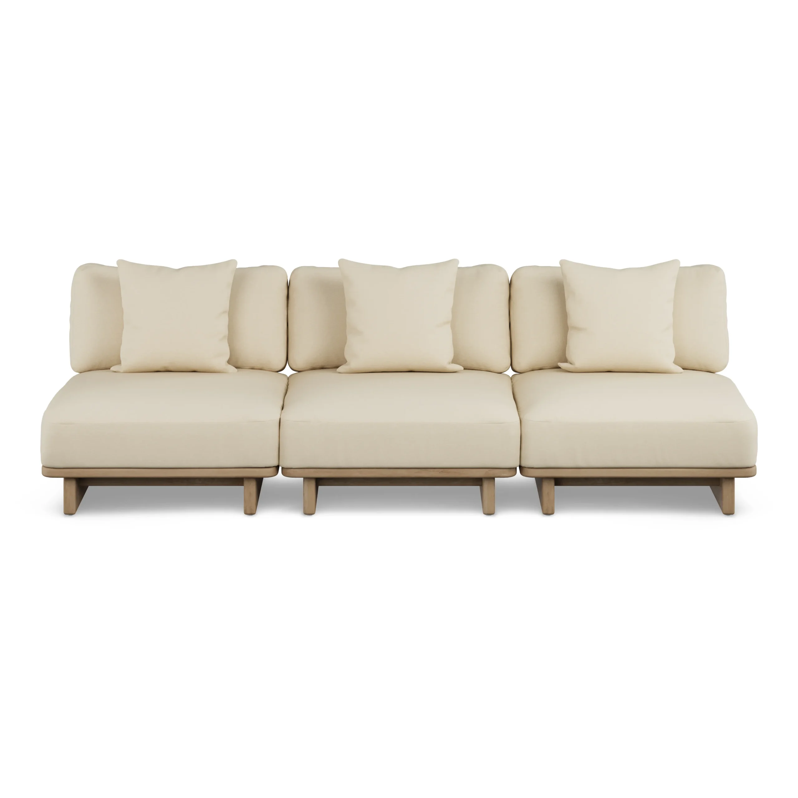 Daphne 102_ Outdoor Armless Modular Sofa - Dravite Ivory - Image 5