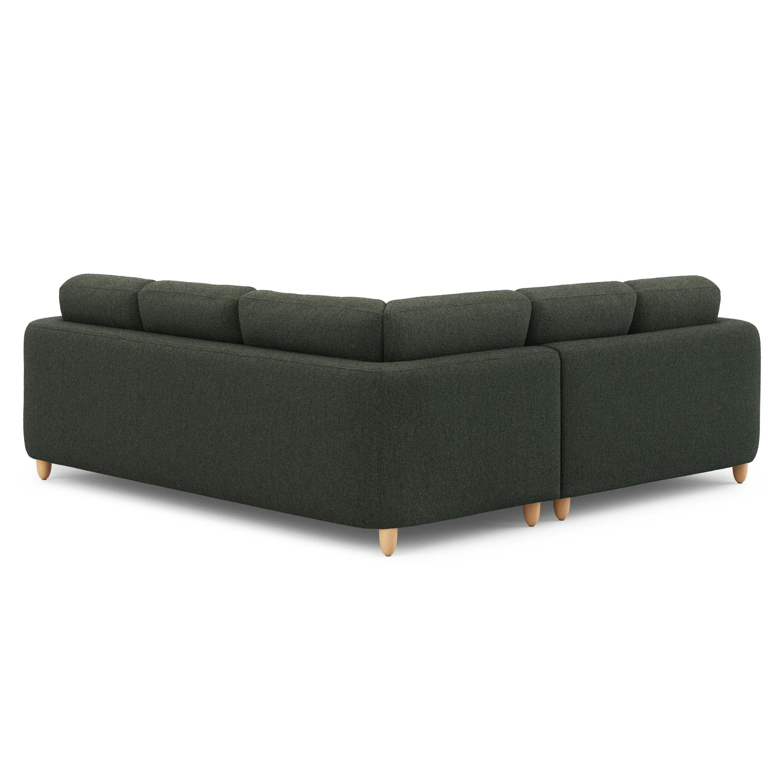 Vati 92_ Corner Sectional - Natural Oak and Green Wool Bouclé - Image 5