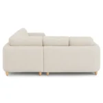 Vati 92_ Corner Sectional -  Natural Oak and Ivory Wool Bouclé