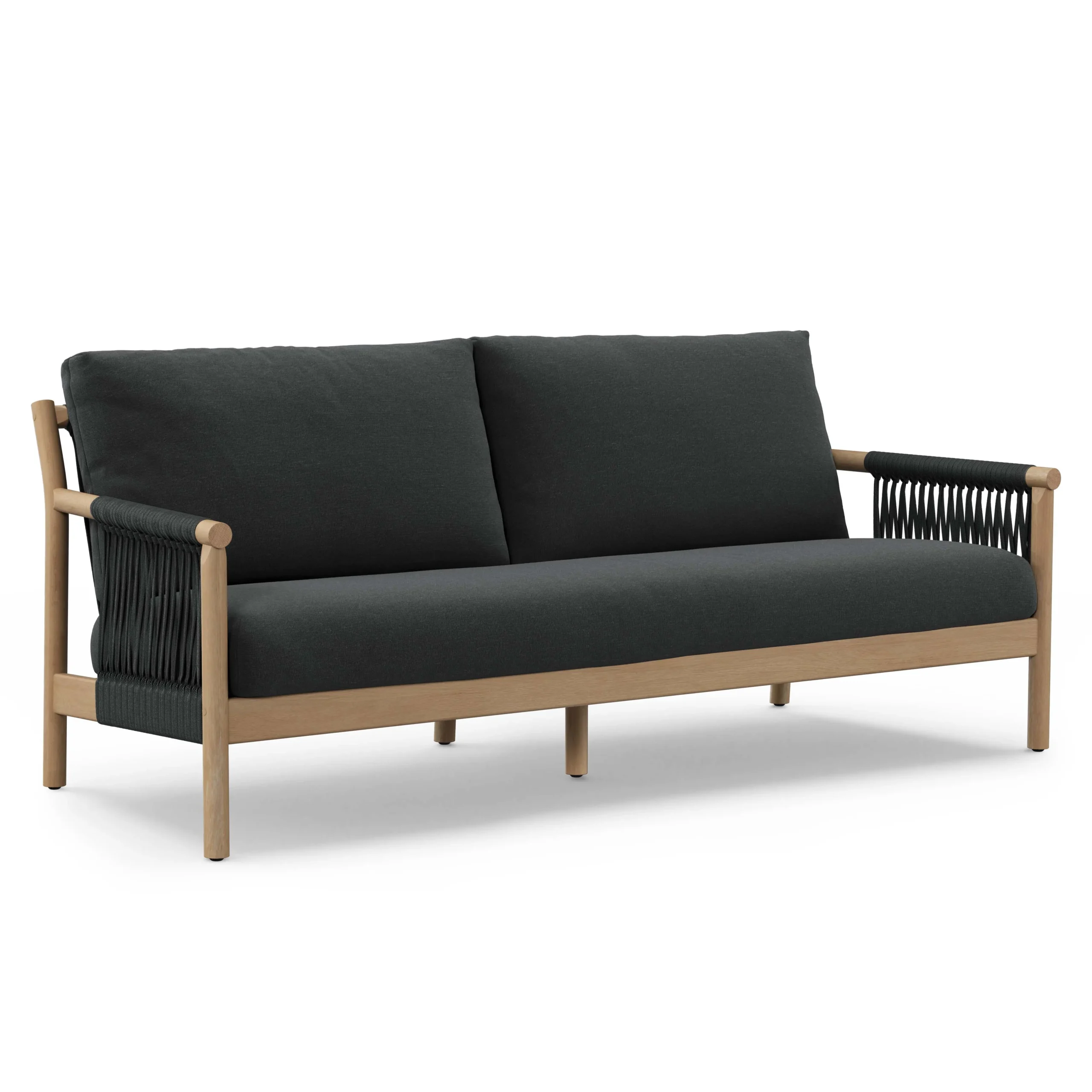 Rosa 80_ Outdoor Sofa - Dravite Black - Image 7