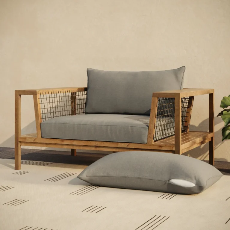 Callais Outdoor Lounge Chair Cushion Cover Set - Taupe Gray
