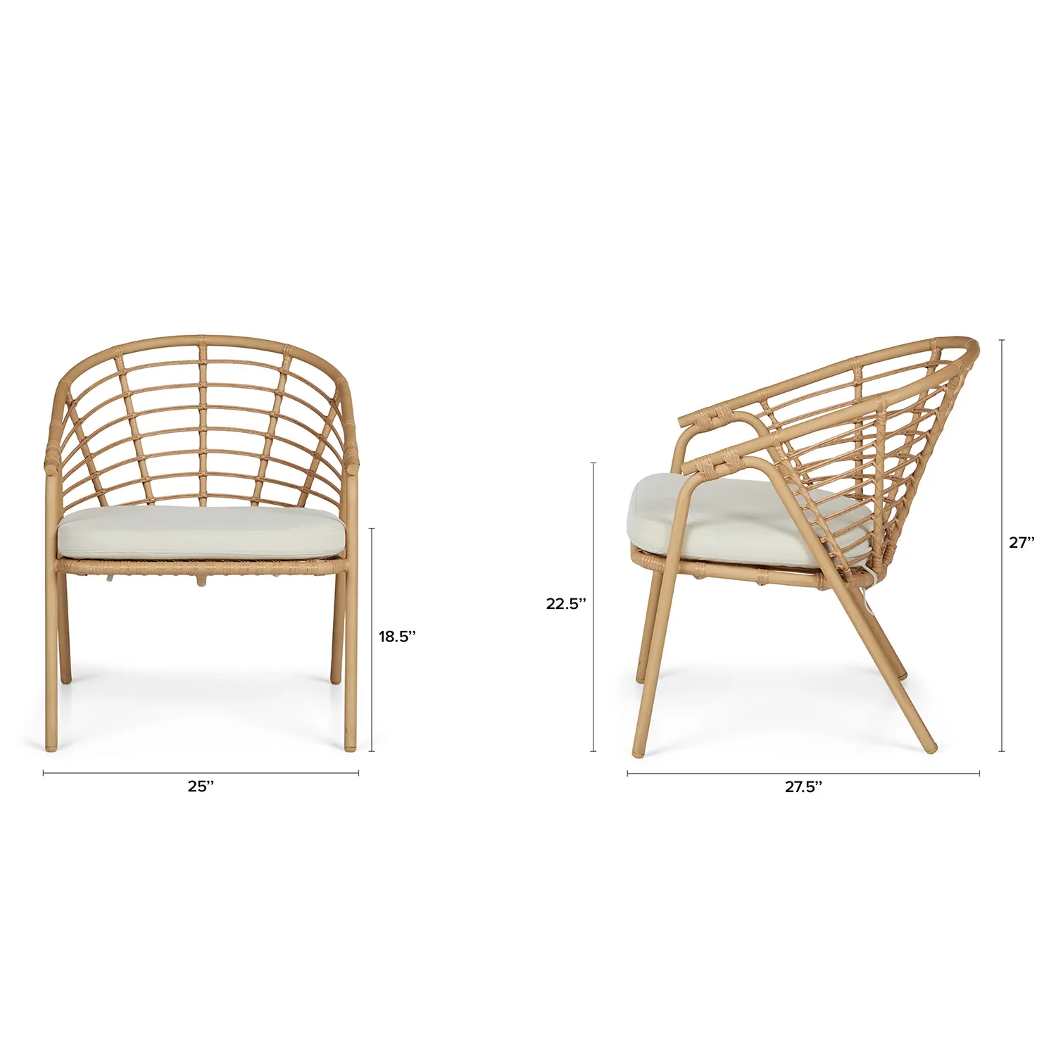 Dalarna 25_ Outdoor Lounge Chair - Dravite Ivory - Image 2