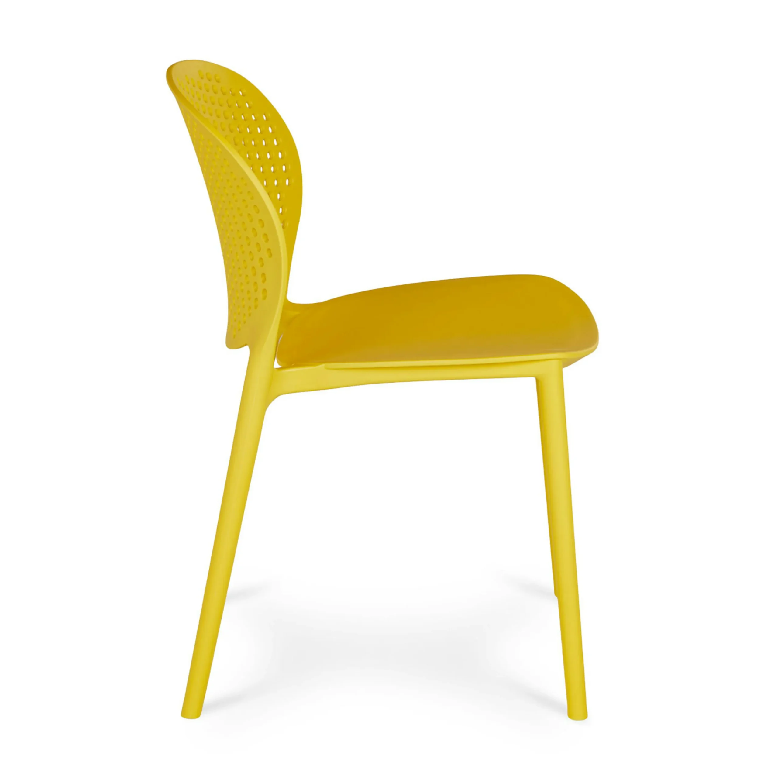 Dot Outdoor Stackable Dining Chair - Sun Yellow - Image 5