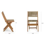 Elanora Outdoor Folding Dining Chair - Light Acacia