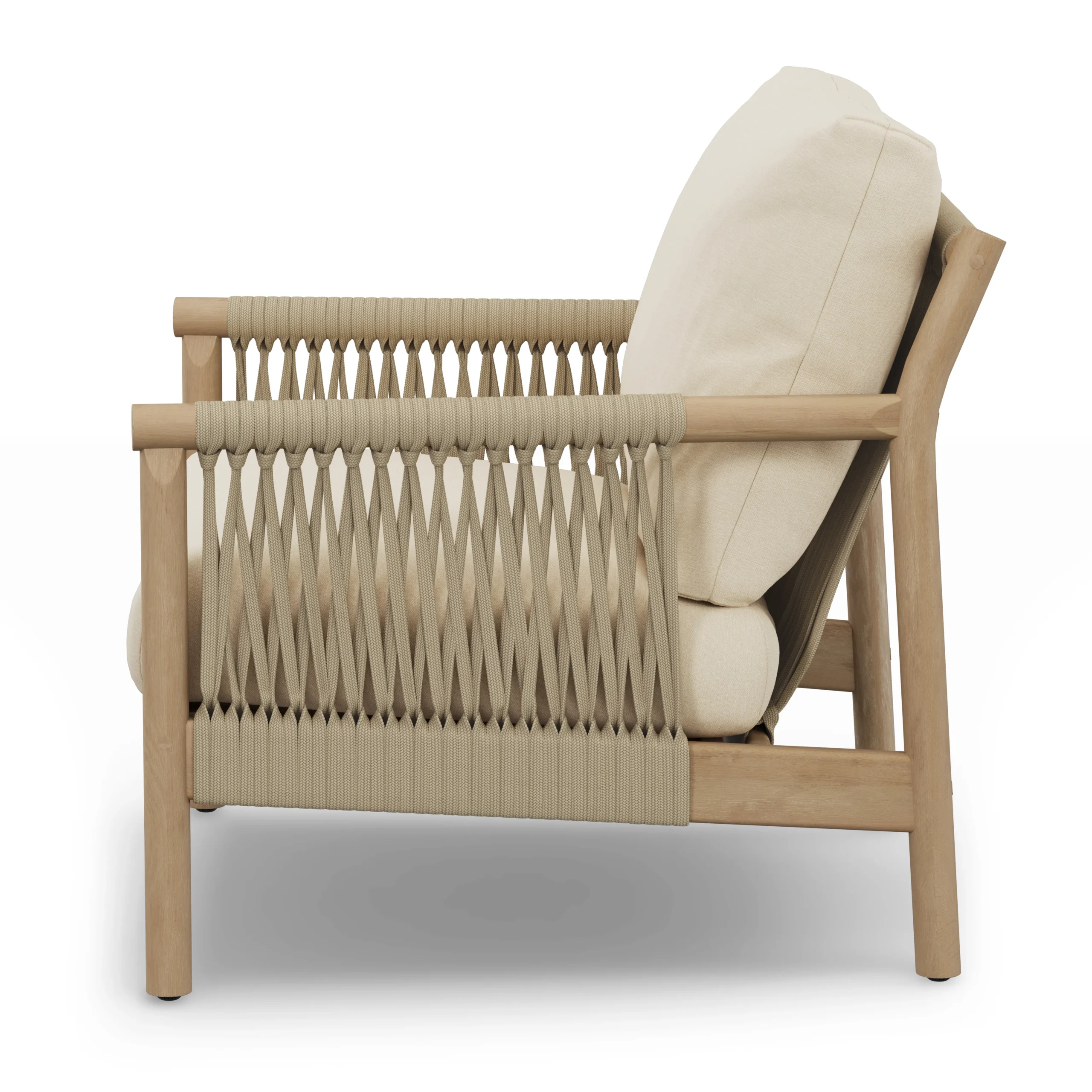 Rosa 34.5_ Outdoor Lounge Chair - Dravite Ivory - Image 6