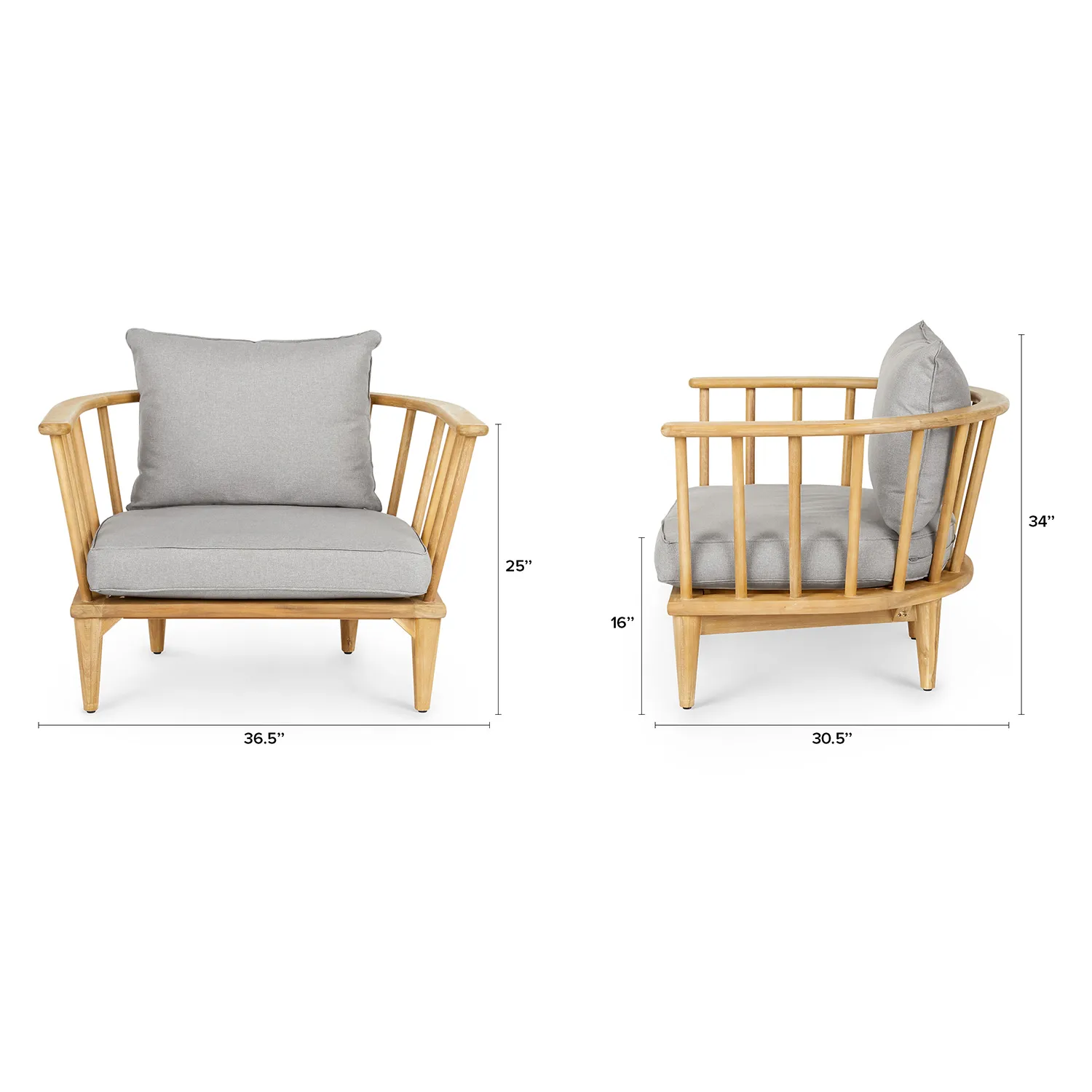 Sora 36.5_ Outdoor Lounge Chair - Beach Sand - Image 2