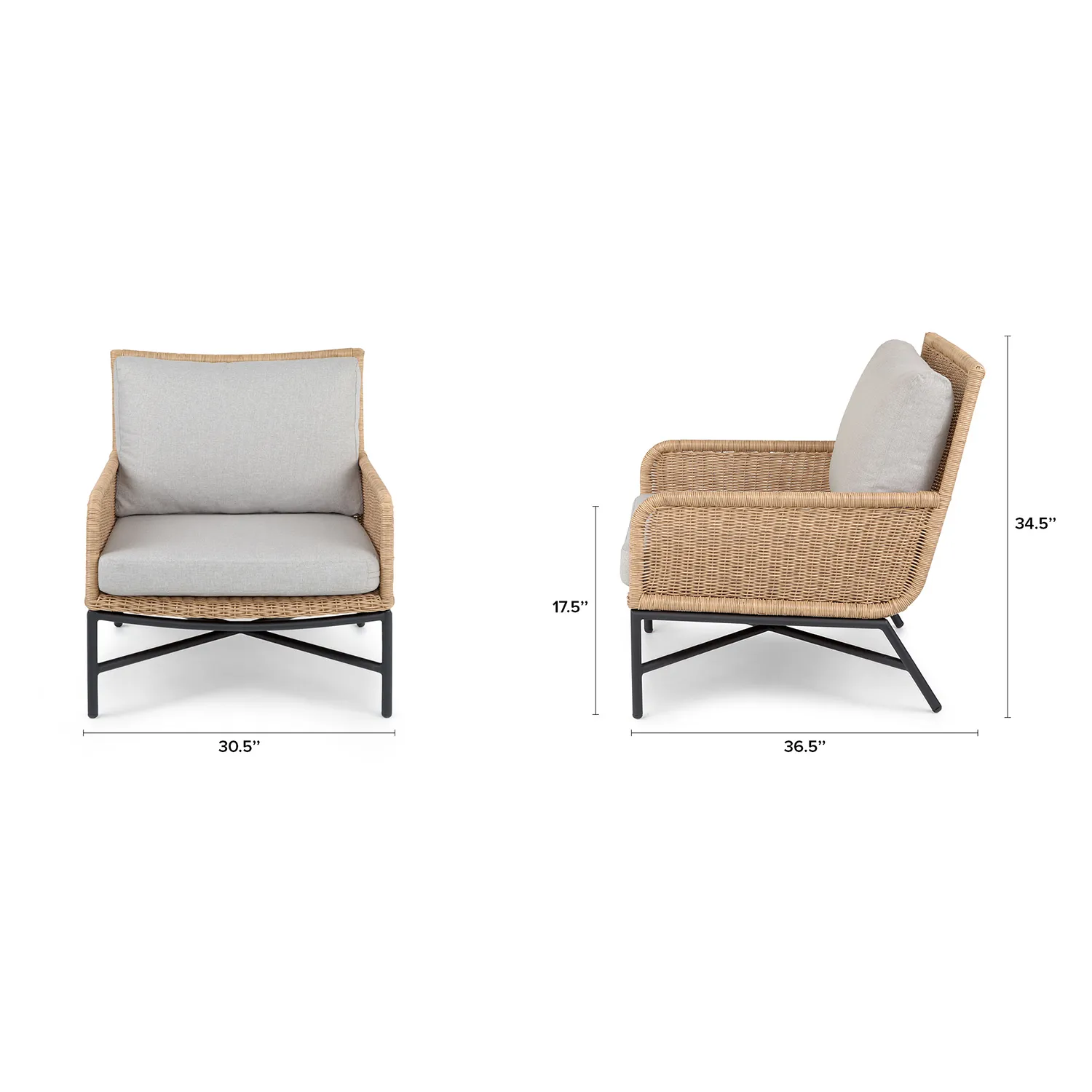 Tody 30.5_ Outdoor Lounge Chair - Beach Sand - Image 2