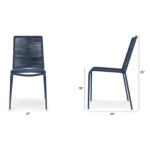 Zina Outdoor Stackable Dining Chair - Indigo Blue