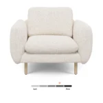 Sanders 37_ Lounge Chair - Ivory Wool Bouclé