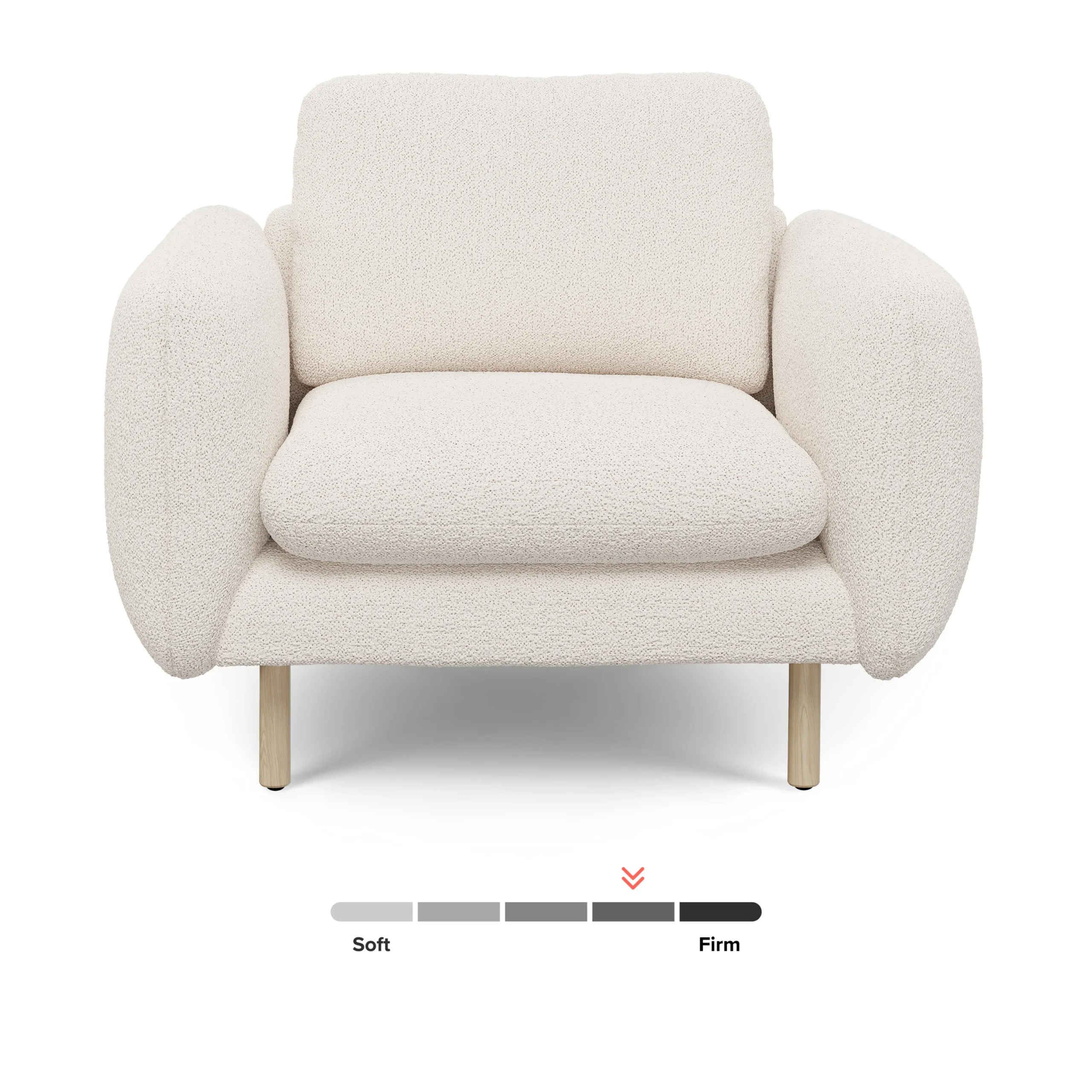 Sanders 37_ Lounge Chair - Ivory Wool Bouclé - Image 10