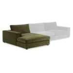 Beta 49_ Left Chaise Module - Cypress Green