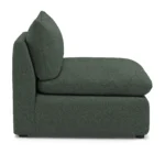 Leigh 39.5_ Armless Chair Module - Green Wool Bouclé